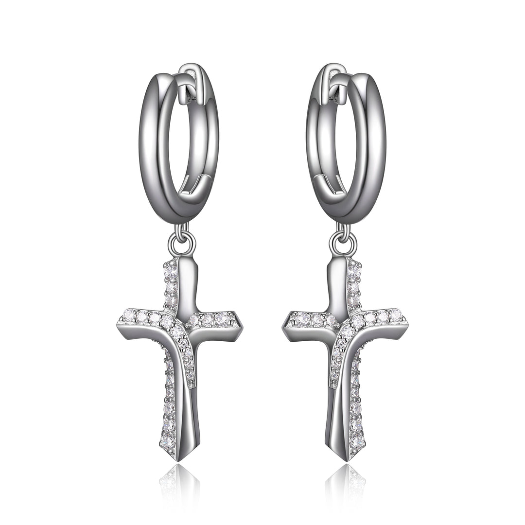 ELLE "Devotion" Cross Earrings
