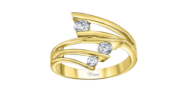 10K Multi Layer Diamond Ring, 0.34TDW