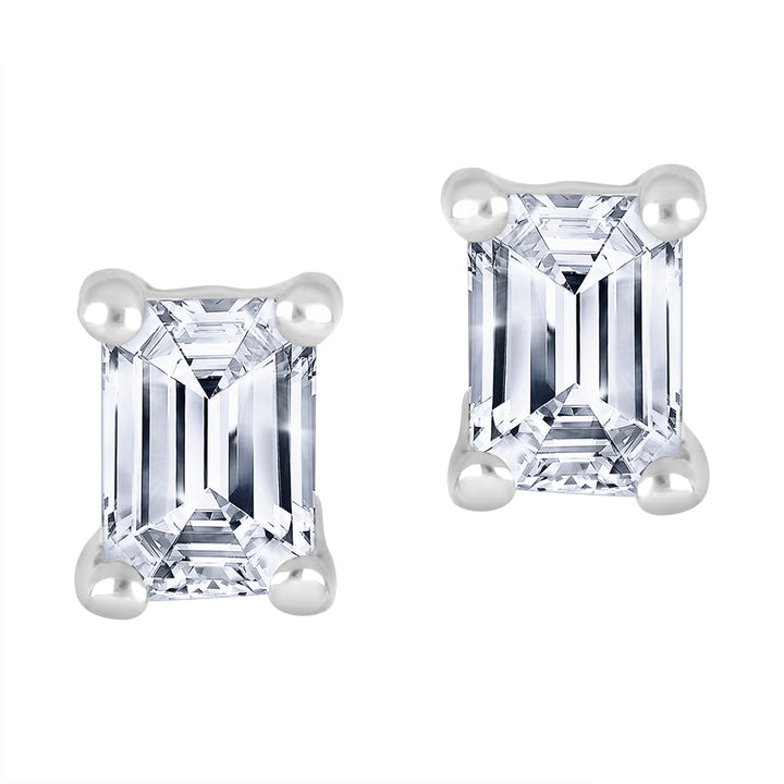 10k white gold stud earrings f