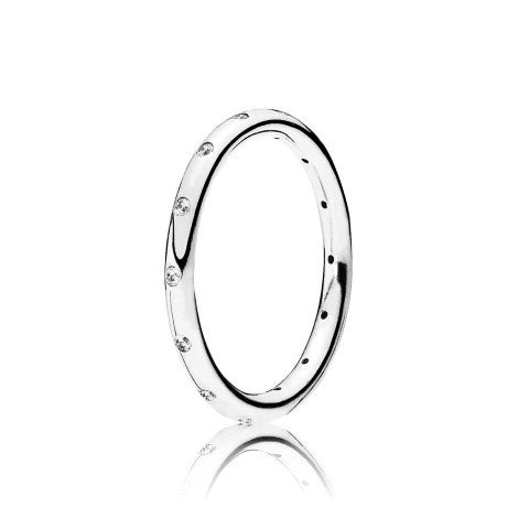 Pandora Simple Sparkling Band Ring, size 4.5