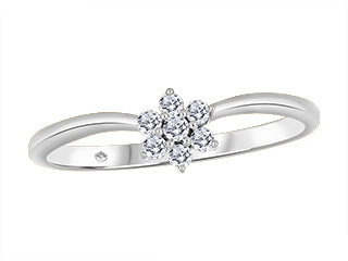 10 Karat Diamond Cluster Ring, 0.02 TDW