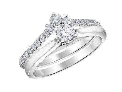 10 Karat Diamond Chevron Ring, 0.07 TDW