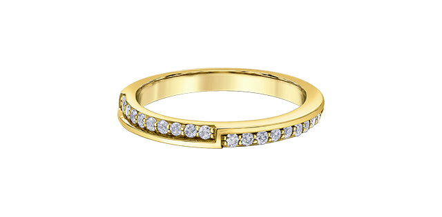 10 Karat Semi Eternity Ring, 0.2TDW