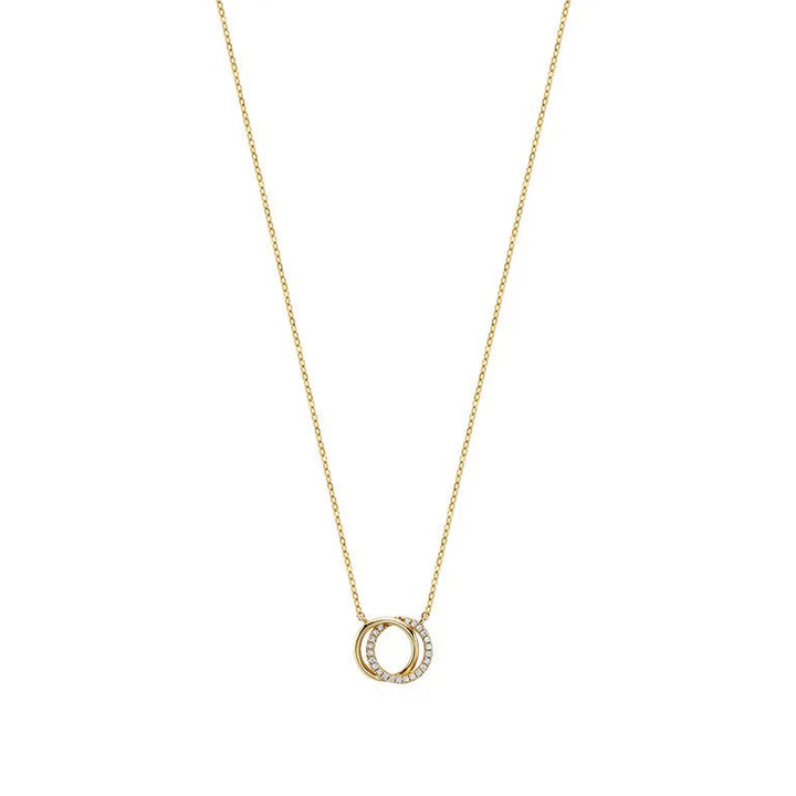 10k yellow gold double circle