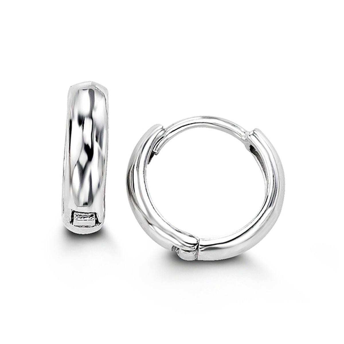 Bella sterling silver huggie h