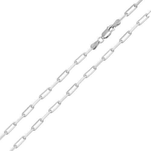 Sterling Silver Paperclip Chain, 30"