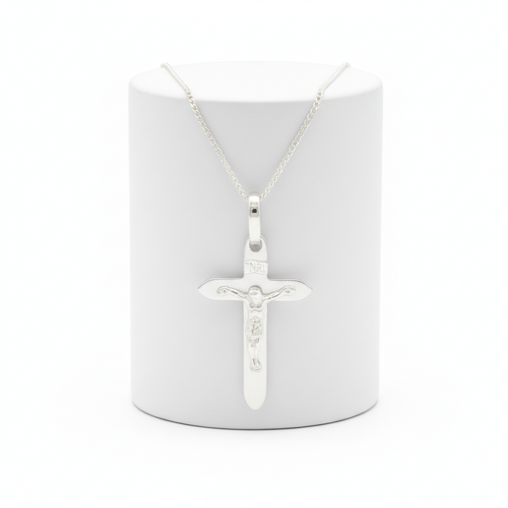 Rhodium-plated sterling silver