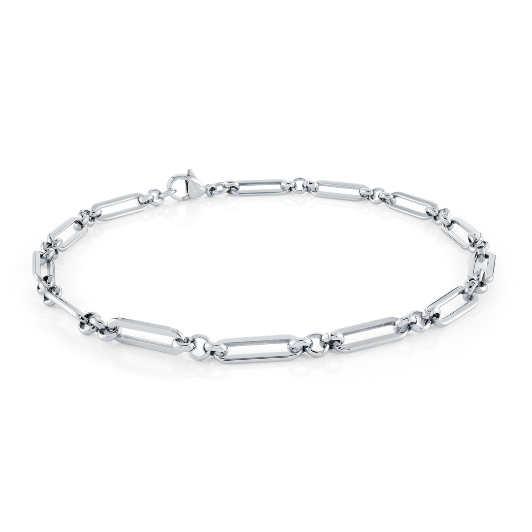 Stainless Steel Paperclip Anklet