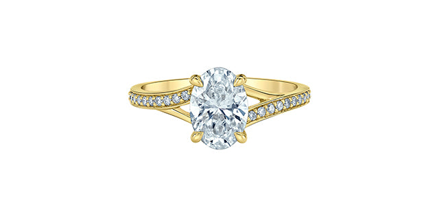 14k yellow gold Lab Grown  eng