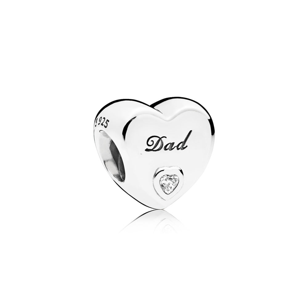 Pandora Moments Dad Heart Charm