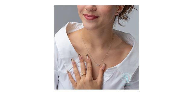 Graduated Lab-Grown Diamond Arc Necklace, 0.33TDW