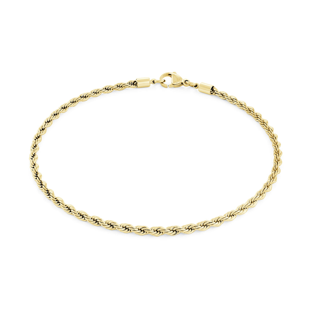 Gold Plated Steel Rope Anklet