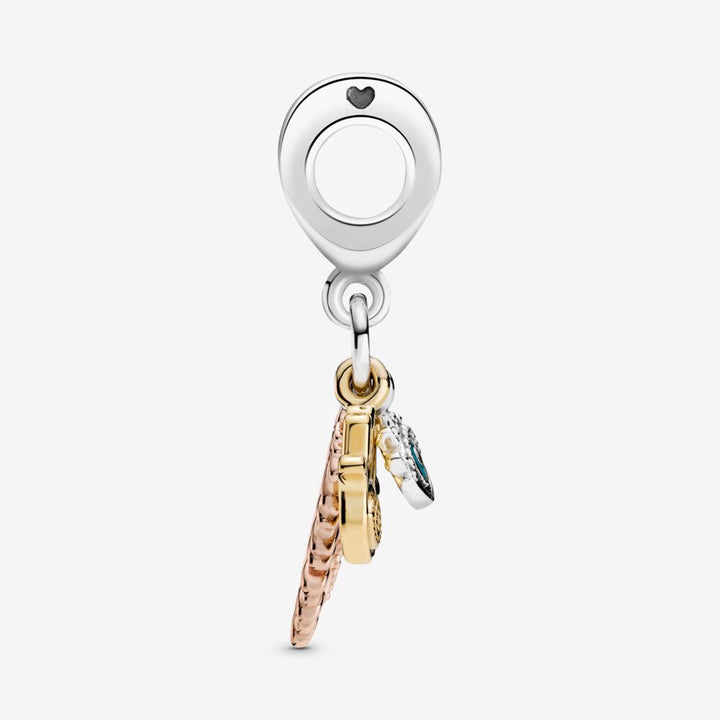 Pandora Moments Hamsa, All-Seeing Eye & Feather Spirituality Dangle Charm