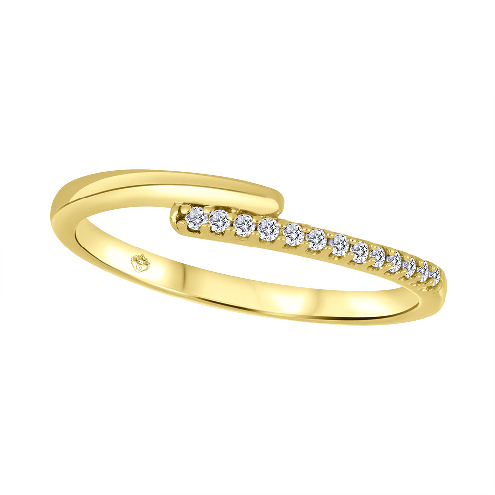 10 Karat Diamond Contemporary Ring, 0.065 TDW