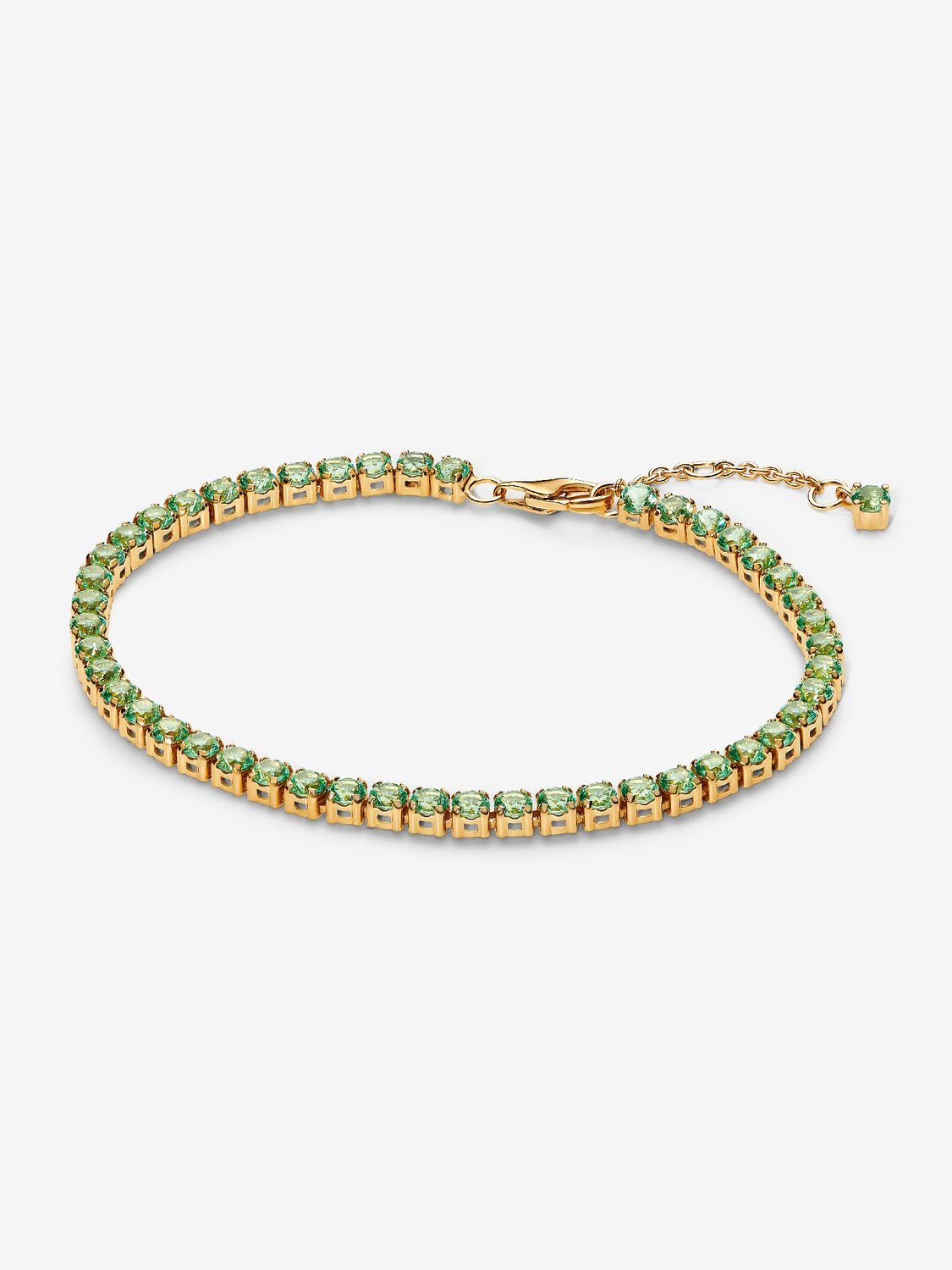 FINAL SALE - Pandora Sparkling Green Tennis Bracelet, 7.1"