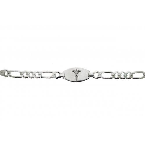 925 Silver Medical Bracelet, 7.0"