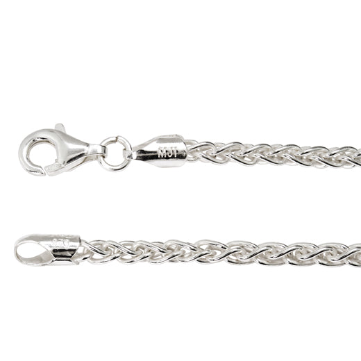 Sterling Silver Wheat Link Chain - 18"