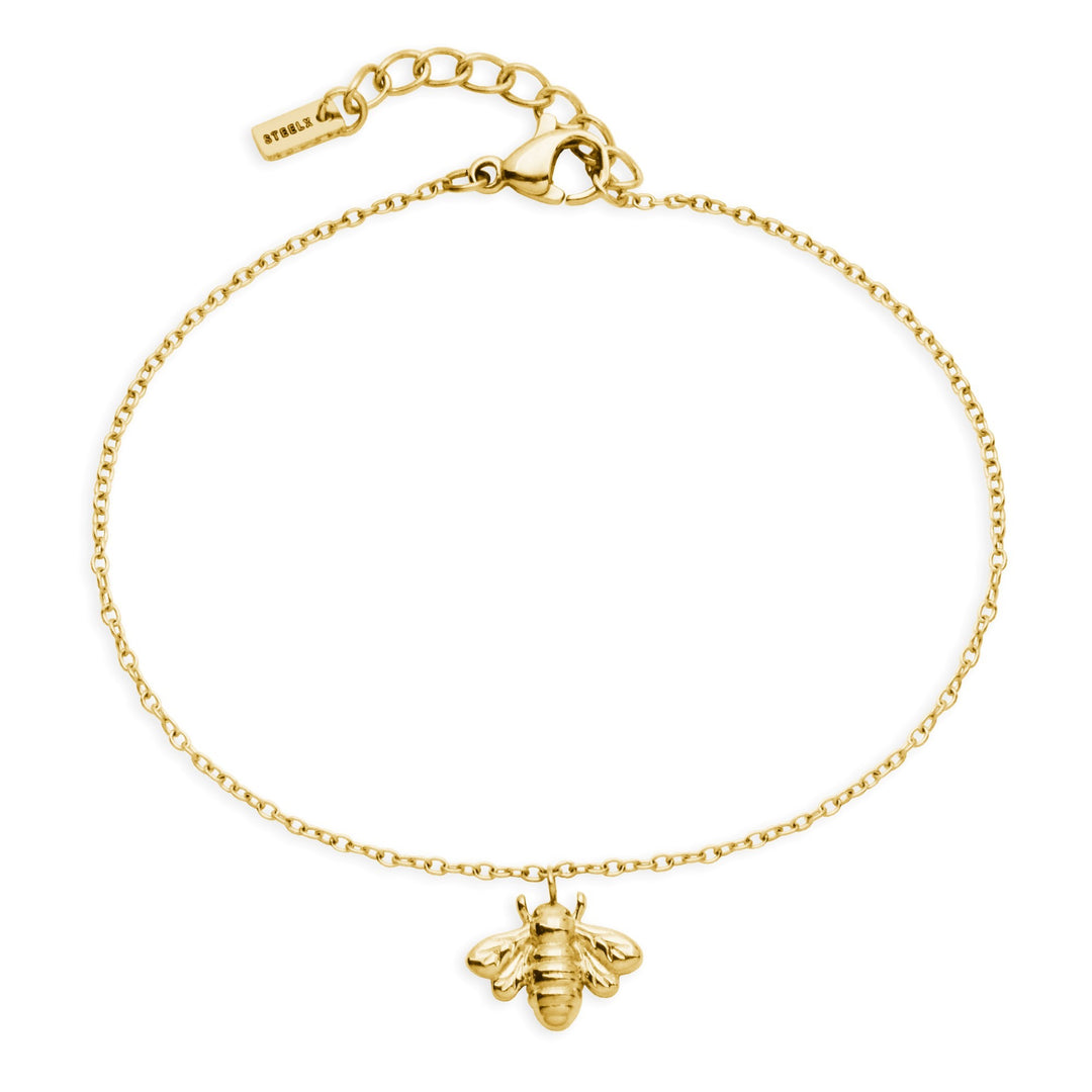 SteelX Yellow Gold Plated Bee Bracelet