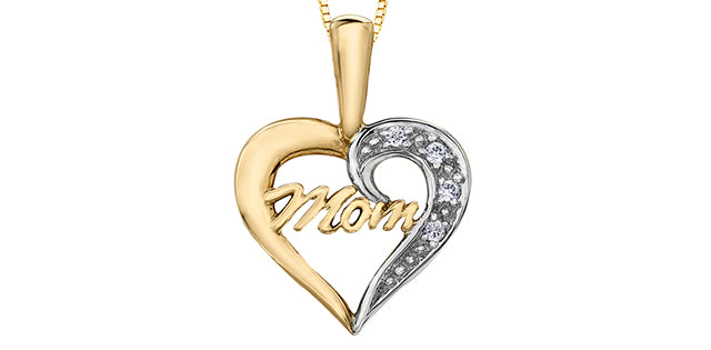 Forever Jewellery 'Mom' Diamond Heart