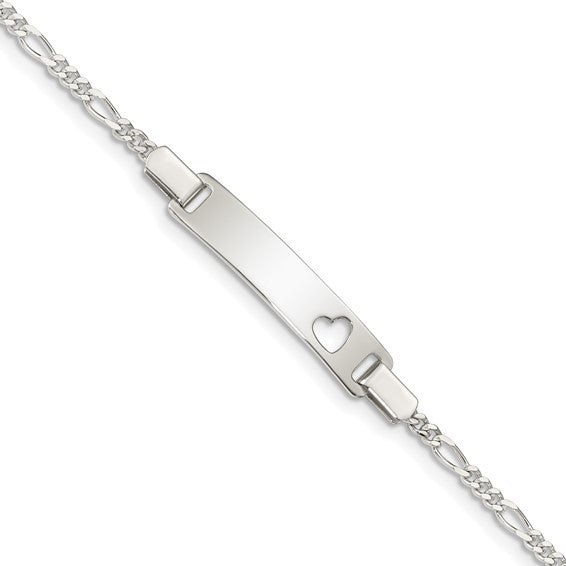 Sterling Silver ID Link Bracelet, 5.5 "