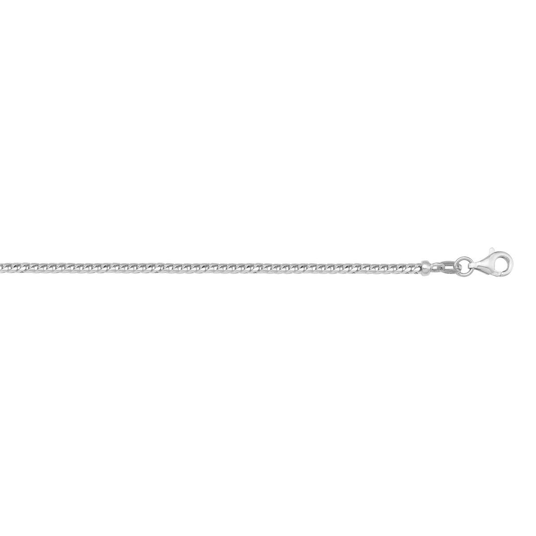 10k white gold Franco link chain
