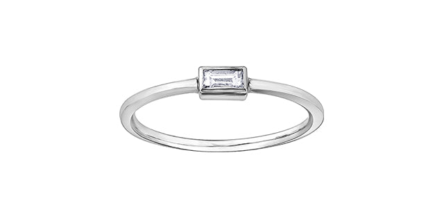 Chi Chi Collection 10k Baguette Diamond Ring.
