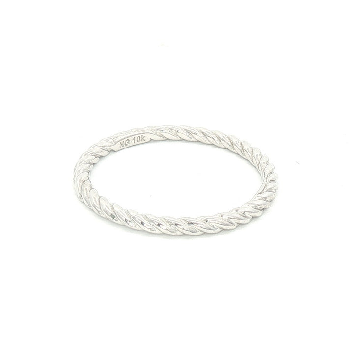 10K Spiral Pattern Stacking Ring