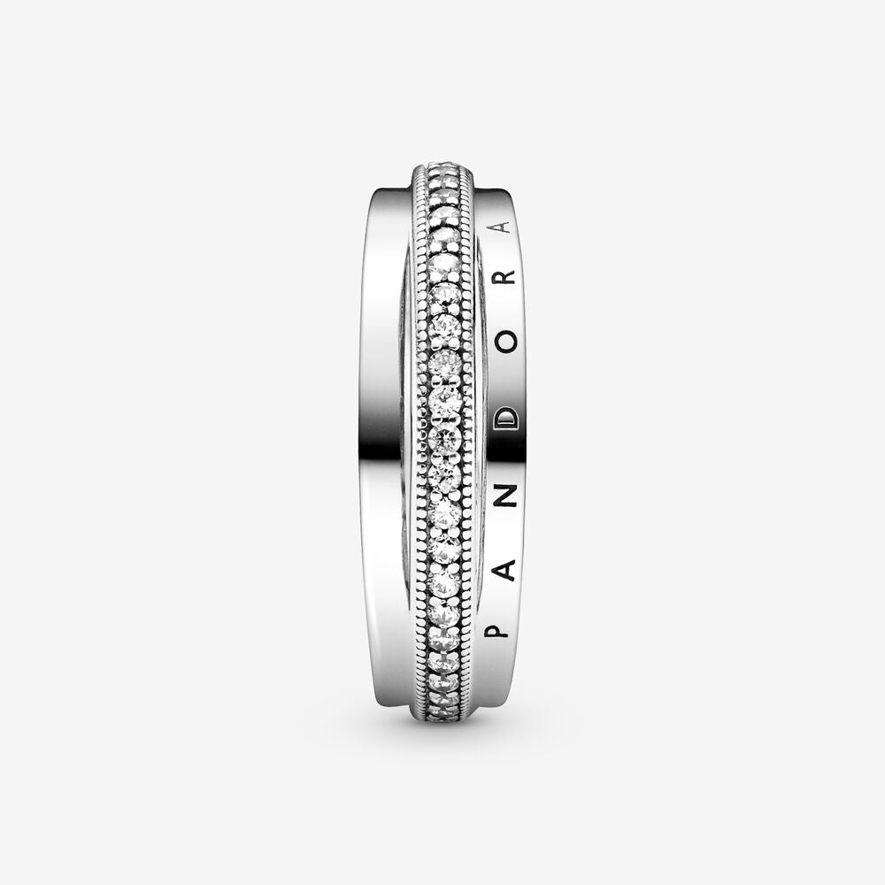 RETIRED - FINAL SALE  Triple Band Pavé Ring, size 7.5