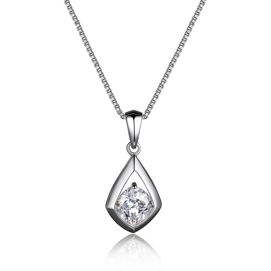 Sterling Silver Drop Necklace, 18 "