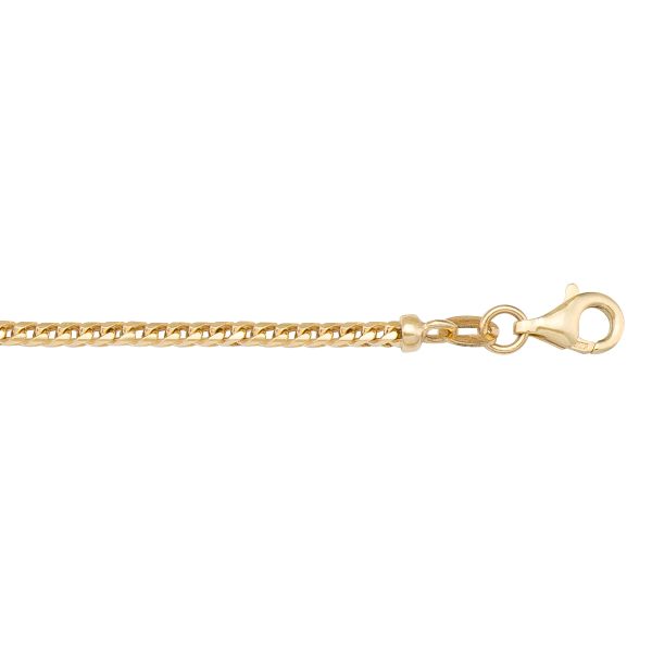 10k yellow gold 2mm Franco cha