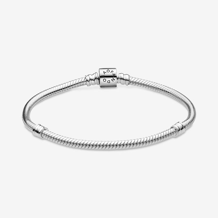 Pandora Moments Barrel Clasp Snake Chain Bracelet, 6.7"