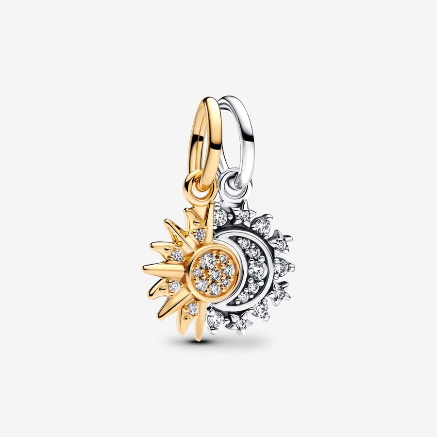 正規品 Pandora 太陽と月のチャーム　新品 Pandora Splittable Sun & Moon Dangle Charm - GNM Fine Jewellers
