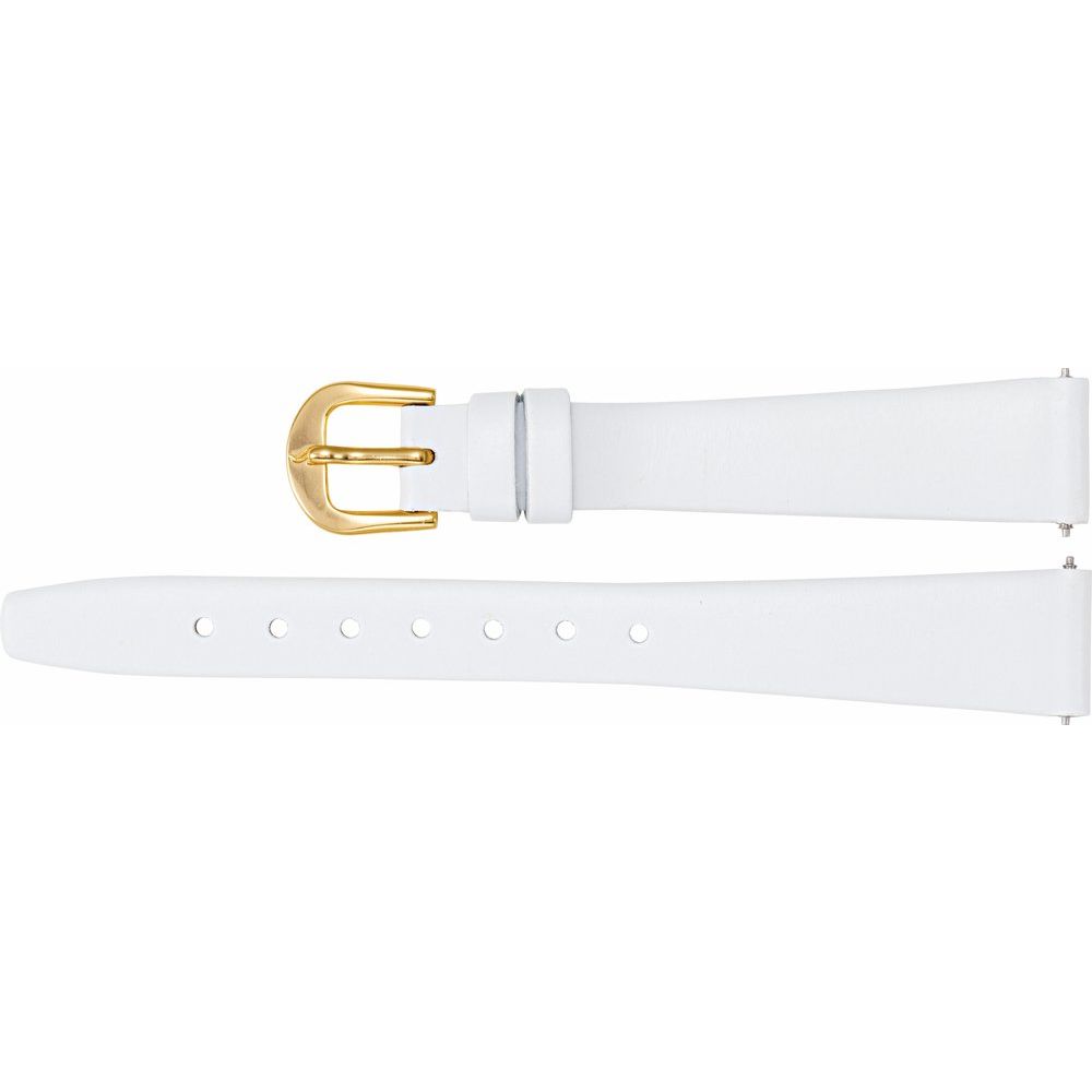 14mm white calf leather padded