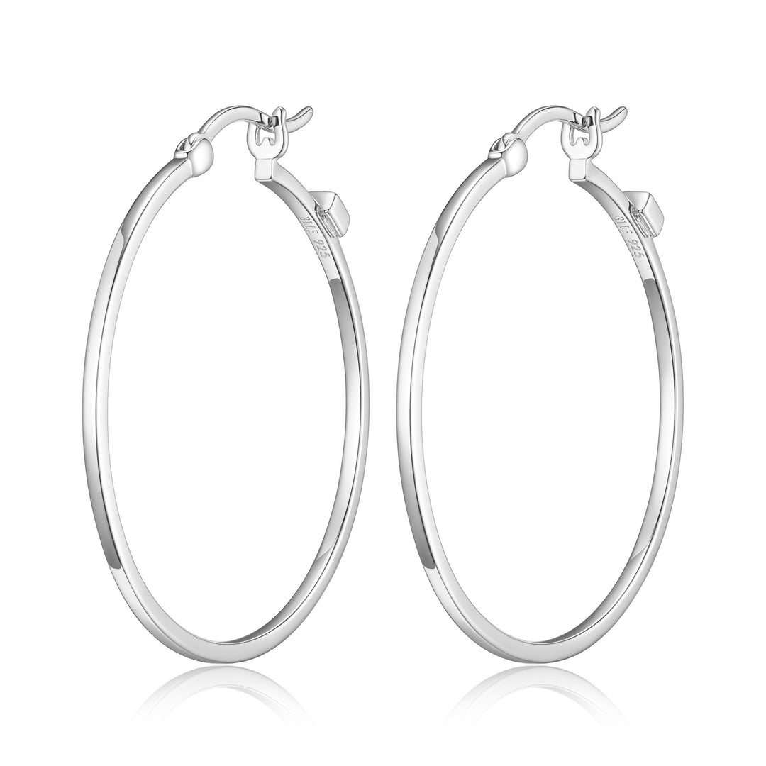 ELLE Sterling silver hoop earrings