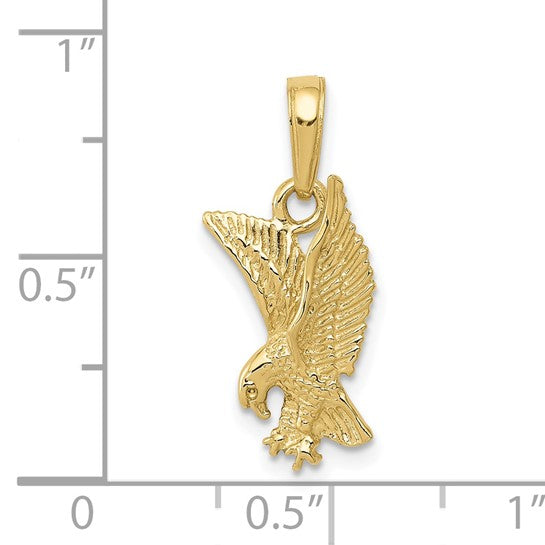 10k yellow gold eagle pendant
