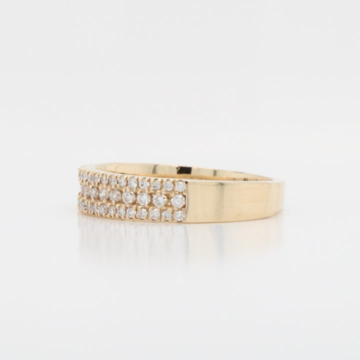 14 Karat Semi Eternity Diamond Band, 0.16 TDW