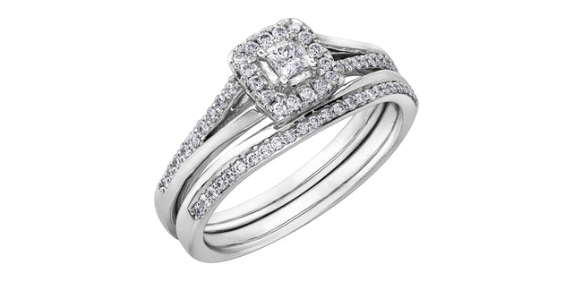 10K Engagement Ring, 0.10 CT Center