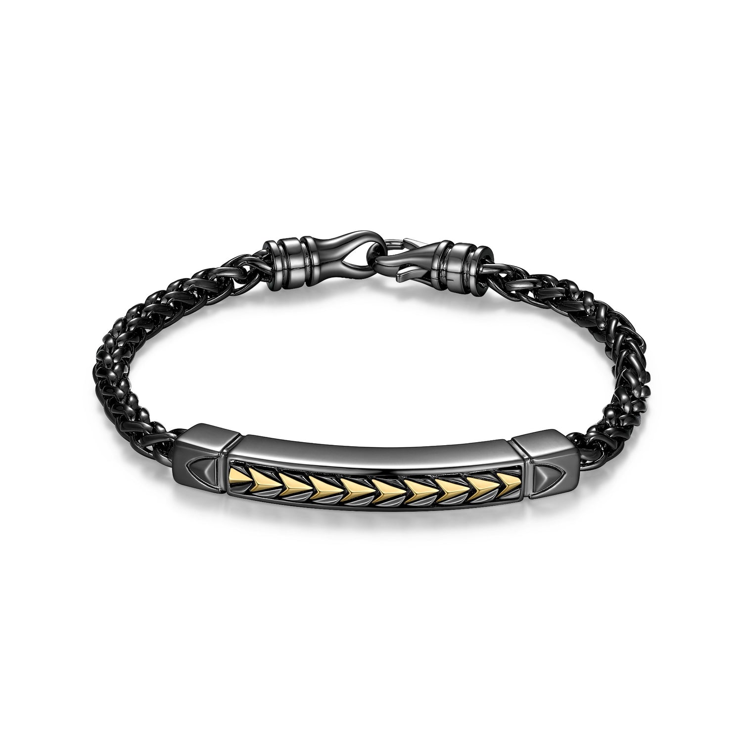 ETHOS "Chevron" Silver Bar Bracelet