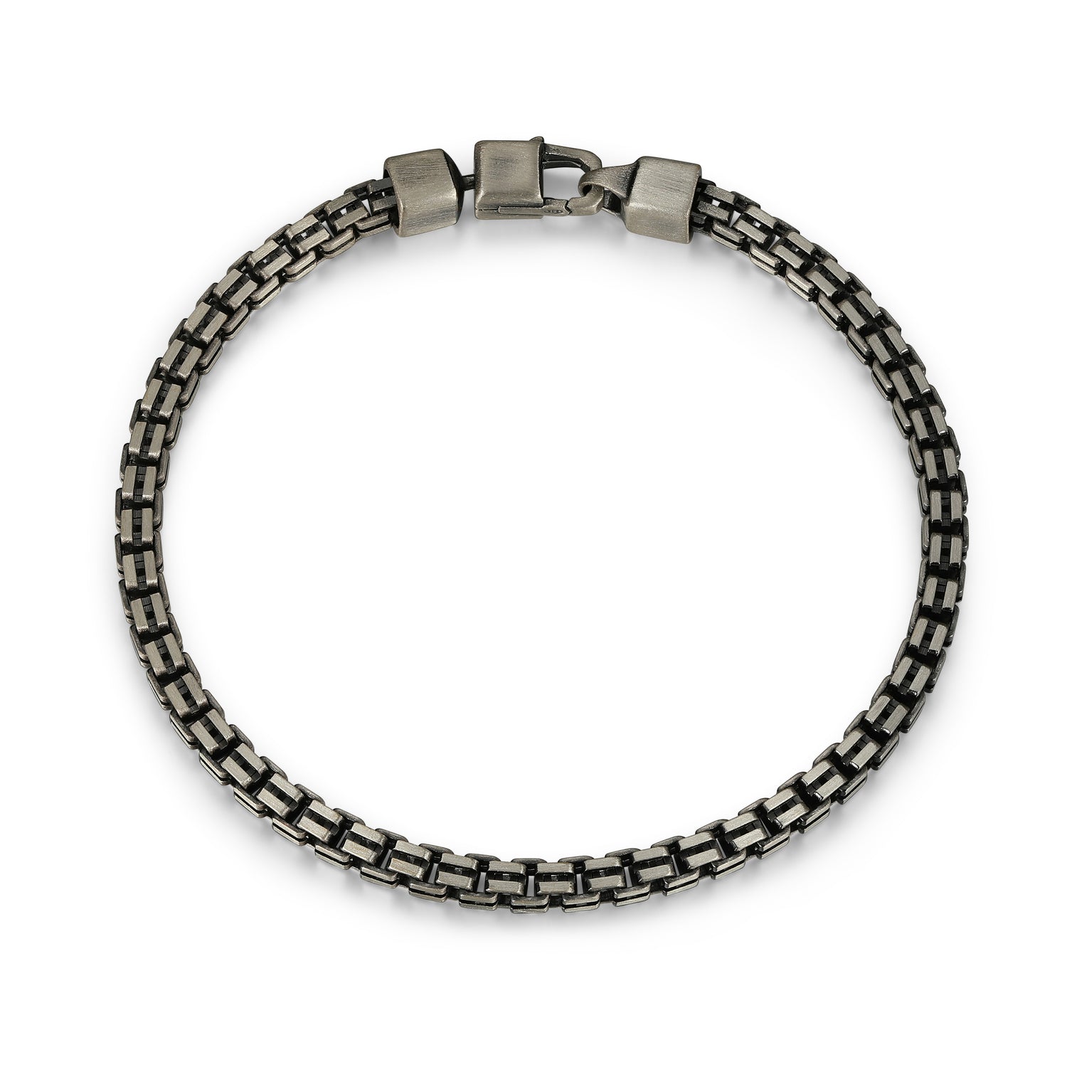 ETHOS Gun Metal Franco Bracelet, 8.5"
