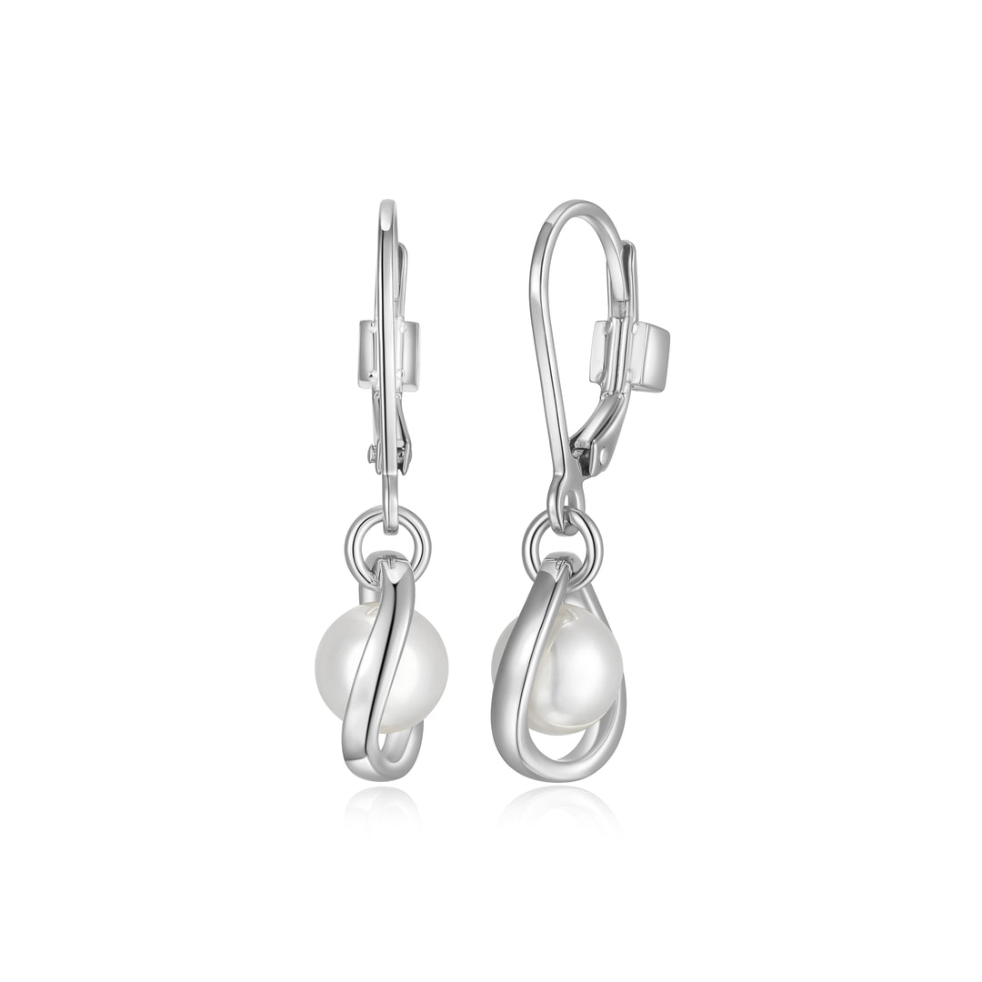 ELLE Sterling Silver Pearl Drop Earrings