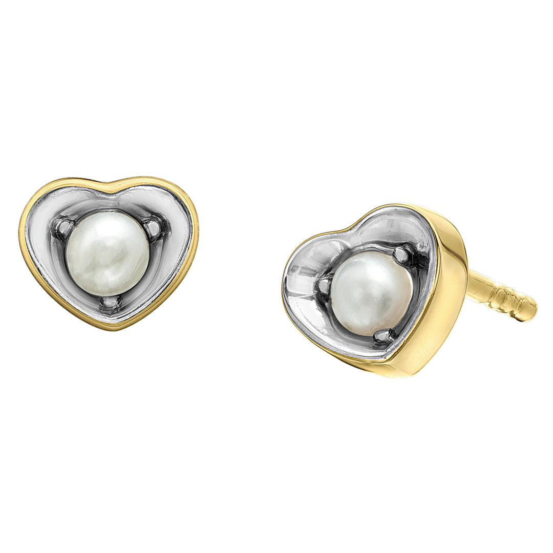 Diamond Days 10 Karat Pearl Stud Earrings