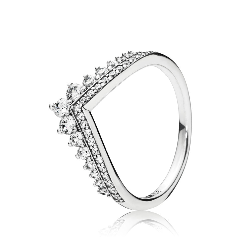 Pandora Princess Wishbone Ring, Size 6