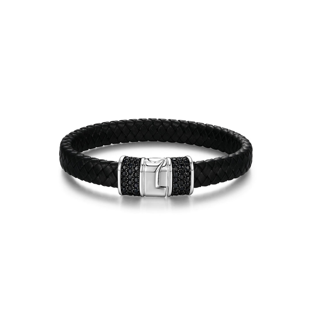 ETHOS "Black Ice" Leather Bracelet