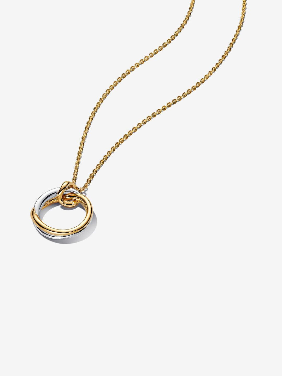 FINAL SALE - Pandora Organically Shaped Two-Tone Pendant Necklace