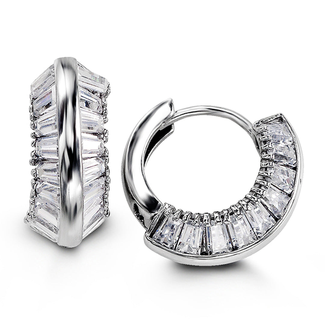 925 Silver Huggie Hoop Earrings