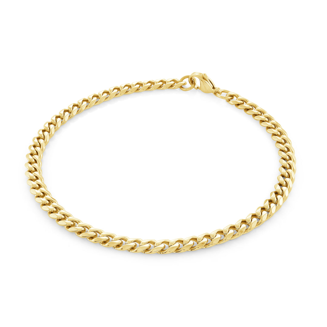 Italgem Steel Curb Anklet- 9"