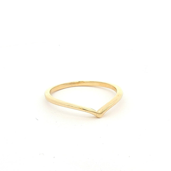 10k yellow gold stacking chevr