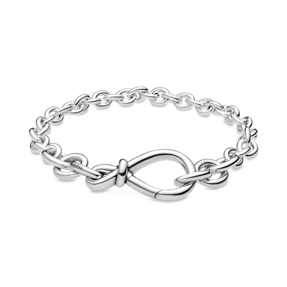 Pandora Chunky Infinity Knot Chain Bracelet, 6.3"