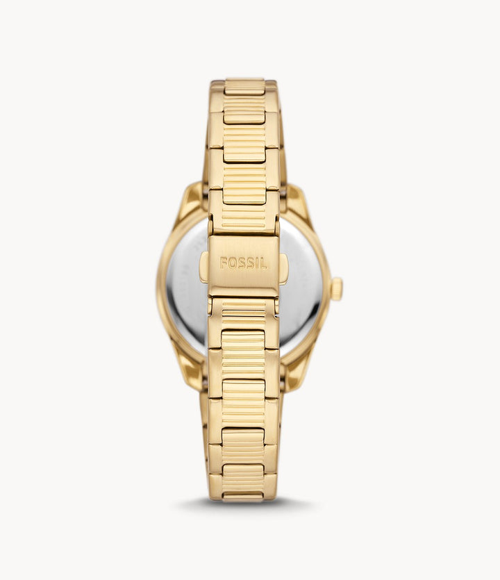 Fossil Scarlette Three-Hand Day-Date Gold-Tone Stainless Steel Watch