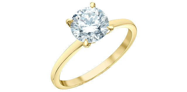 14k yellow gold  Lab Grown Dia